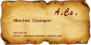 Abeles Csongor névjegykártya